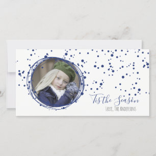 Snow Bubbles Holiday Wreath Photo Card