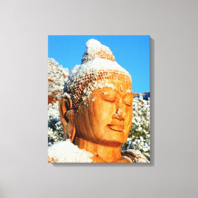 Snow Buddha Canvas Print (Front)
