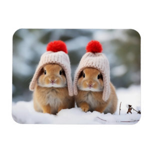 Snow Bunnies Magnet