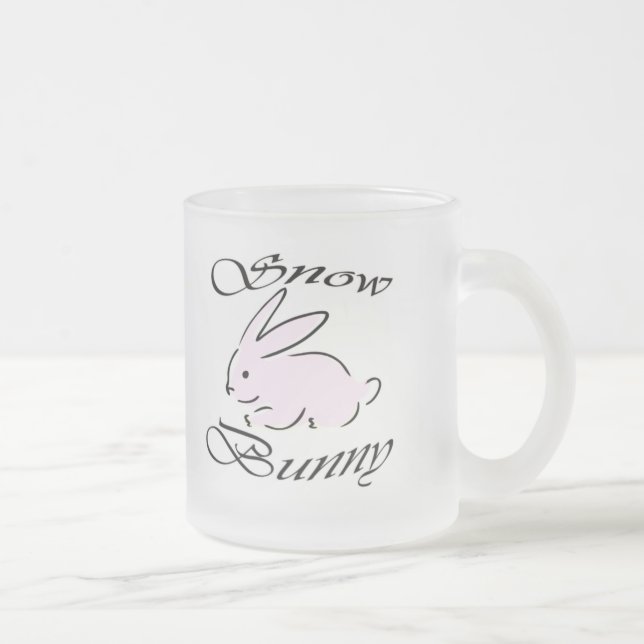 Snow Bunny, BigBlackCock Queen Of Spades2 Frosted Glass Coffee Mug (Right)