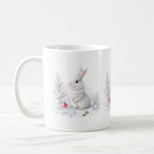 Snow Bunny Christmas Mug (Left)