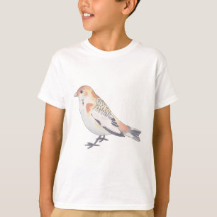 Snow Bunting cute bird illustration wildlife art T-Shirt