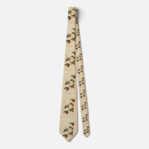 Snow Bunting John James Audubon's Birds of America Tie