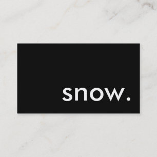 snow. business card
