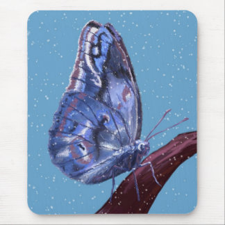 Snow Butterfly Mouse Mat