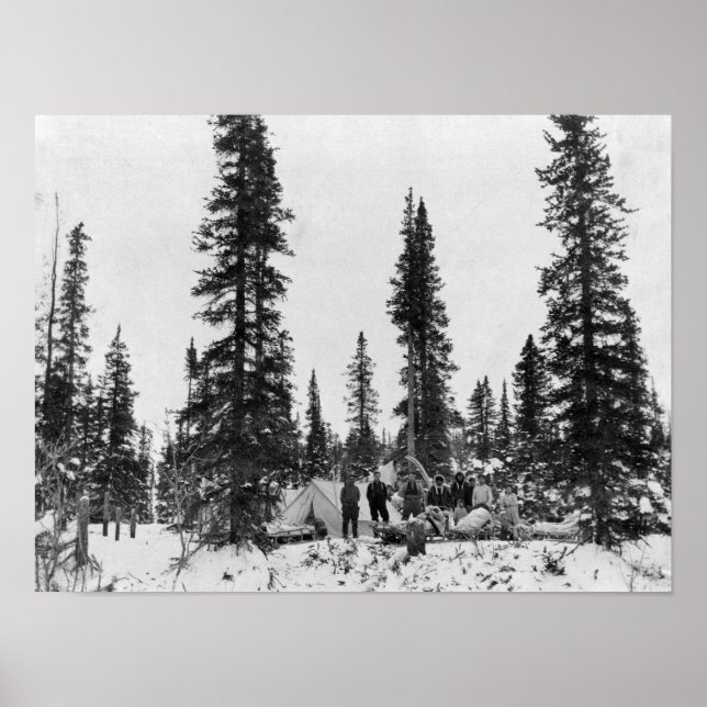 Snow Camping North of the Arctic Circle Poster (Front)