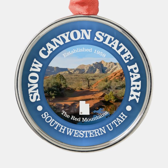 Snow Canyon SP Metal Tree Decoration (Front)