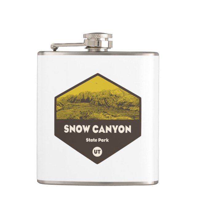 Snow Canyon State Park Utah Hip Flask (Front)
