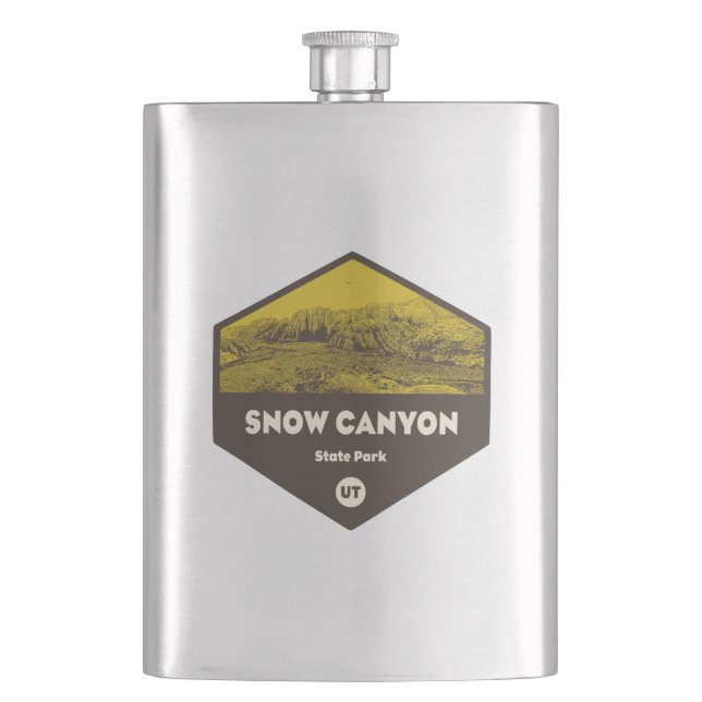 Snow Canyon State Park Utah Hip Flask (Front)