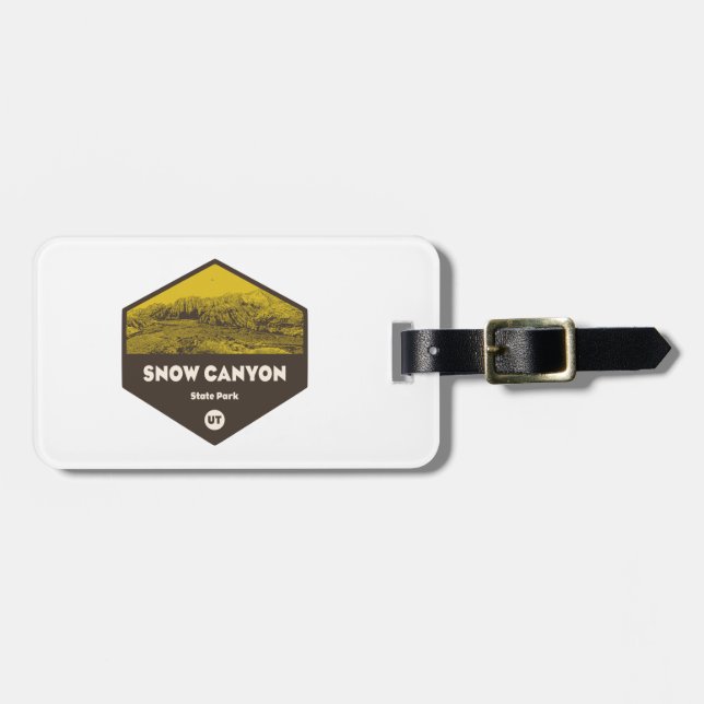 Snow Canyon State Park Utah Luggage Tag (Front Horizontal)