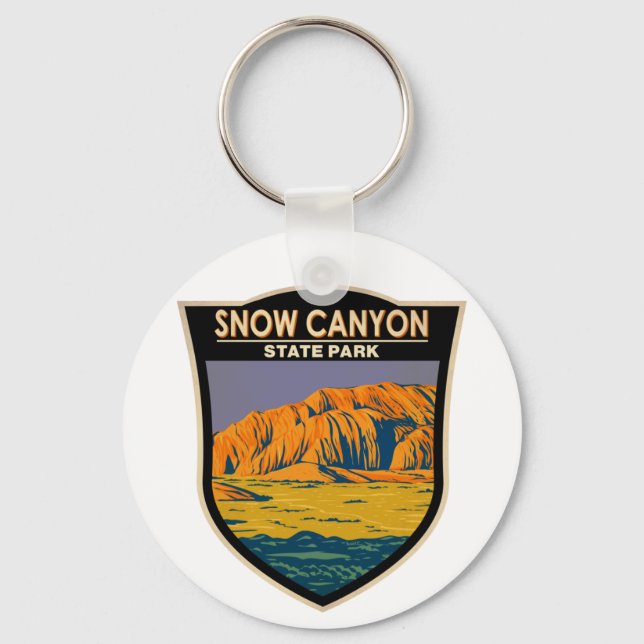 Snow Canyon State Park Utah Vintage Key Ring (Front)