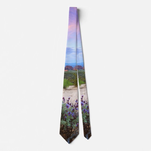 Snow Canyon Utah Wildflowers Tie (Front)