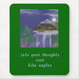 Snow Cap Night Mouse Mat