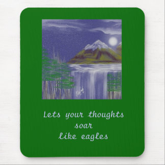 Snow Cap Night Mouse Mat