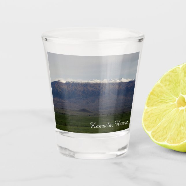 Snow Capped Mauna Kea Shot Glass (Front)