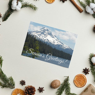 Snow Capped Mount Hood Landscape Holiday Card