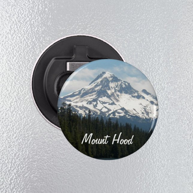 Snow Capped Mount Hood Photo Bottle Opener (In Situ)
