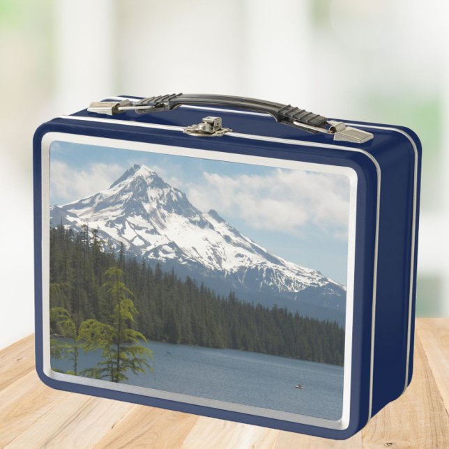 Snow Capped Mount Hood Scenic Landscape Metal Lunch Box (In Situ)