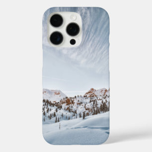 Snow-Capped Mountain Under Brilliant Clear Sky iPhone 16 Pro Case