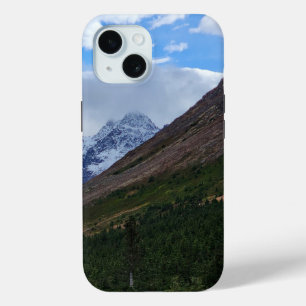 Snow Capped Mountain Valley Nature Scene iPhone 15 Case