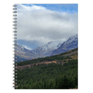 Snow Capped Mountain Valley Nature Scene Notebook