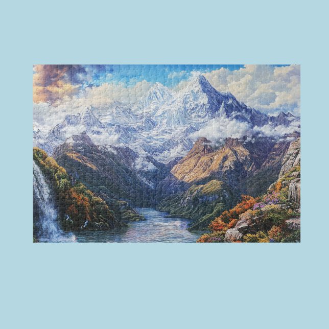 Snow Capped Mountain View  Jigsaw Puzzle (Creator Uploaded)