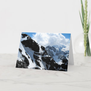 Snow capped mountains in the Swiss Alps Holiday Card