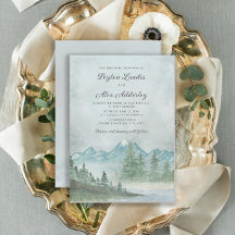 Snow Capped Mountains Lake Painting Wedding