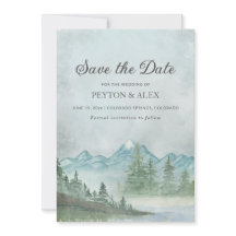 Snow Capped Mountains Lake Painting Wedding  Save 