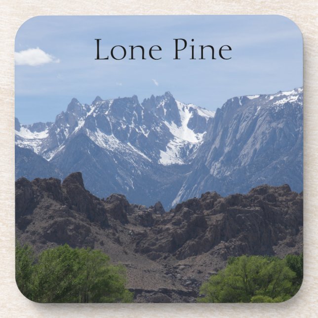 Snow capped mountains of Lone Pine Coaster (Front)