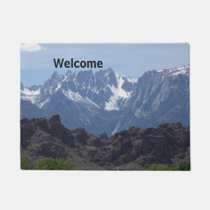 Snow capped mountains of Lone Pine Doormat