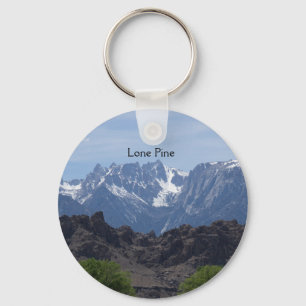 Snow capped mountains of Lone Pine Key Ring