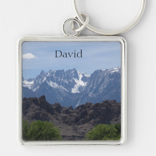 Snow capped mountains of Lone Pine Key Ring