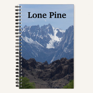 Snow capped mountains of Lone Pine Notebook
