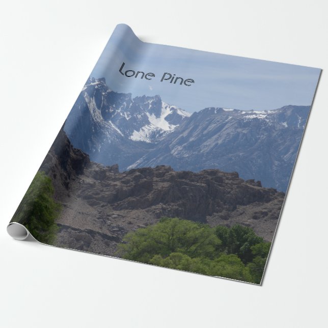 Snow capped mountains of Lone Pine    Wrapping Paper (Unrolled)