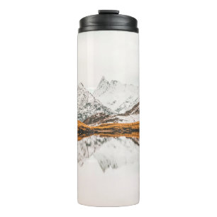 SNOW-CAPPED ROCKY MOUNTAIN UNDER CLOUDY SKY DURING THERMAL TUMBLER