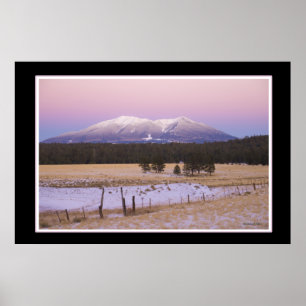 Snow Capped San Francisco Peaks Arizona Sunset Poster
