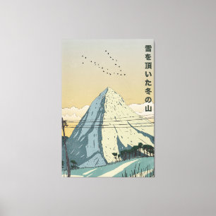 Snow Capped Winter Mountain Canvas Print