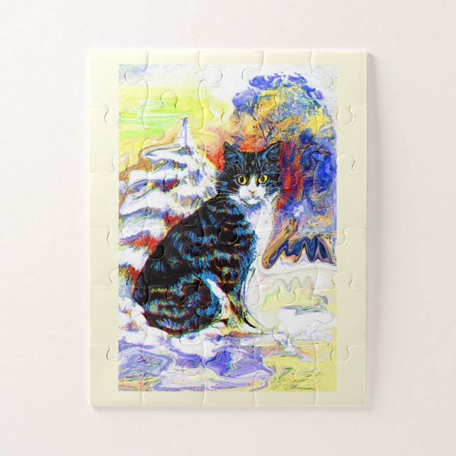 Snow cat jigsaw puzzle (Vertical)