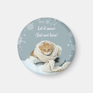 Snow Cat Magnet