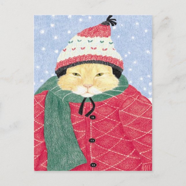 SNOW CAT POSTCARD (Front)