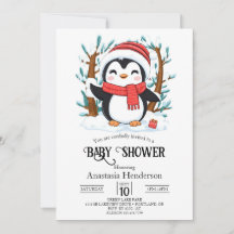 Snow Charming Penguin Baby Shower