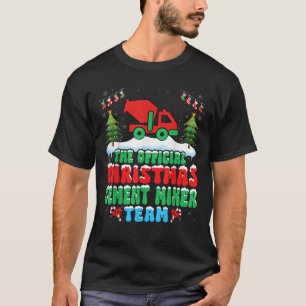 Snow Christmas Cement Mixer Team Funny Concrete Mi T-Shirt
