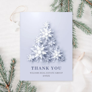 Snow Christmas Corporate Holiday Thank You Postcard