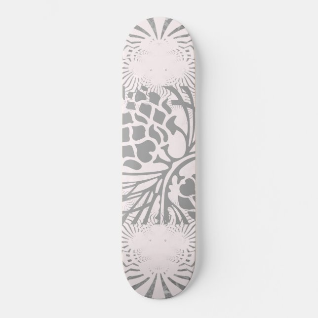 Snow Christmas Lovely Amazing Floral  Skateboard (Front)