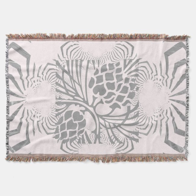 Snow Christmas Lovely Amazing Floral Throw Blanket (Front)