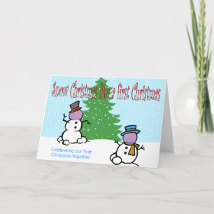 Snow Christmas Photo Frame Card