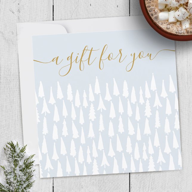 Snow Christmas Trees Holiday Gift Certificate (Creator Uploaded)