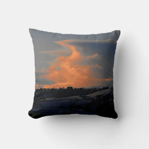 Snow Cloud over Newtown, Powys Cushion