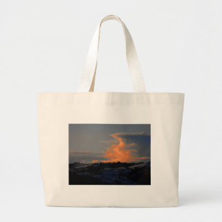 Snow Cloud over Newtown, Powys Large Tote Bag